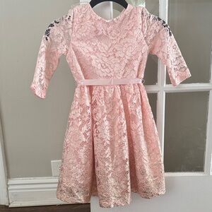 Little Angels Pink Lace Girls Dress size 6